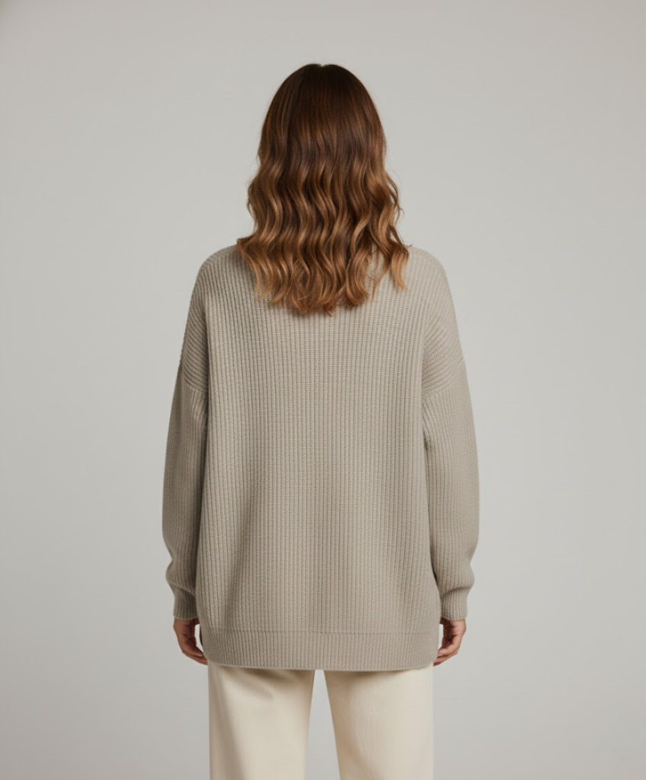 Kardigan Damski Oversize - Zapinany na Guziki