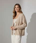 Kardigan Damski Oversize - Zapinany na Guziki